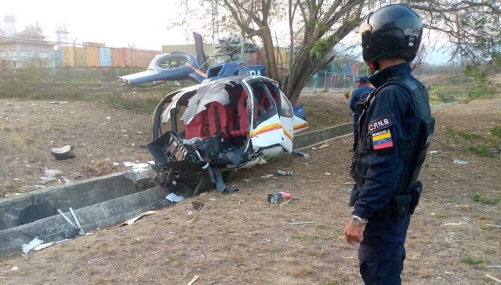 Caída de helicóptero en planta termoeléctrica de Miranda dejó 4 heridos