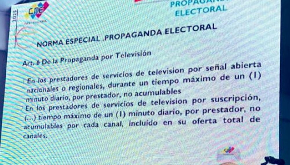 Propaganda electoral en la campaña tendrá un tiempo máximo de un minuto por día en televisión y radio