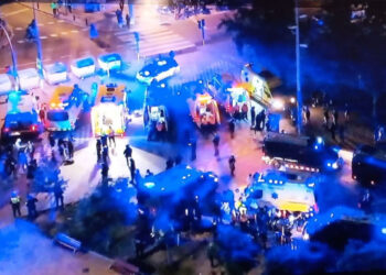 Quince aficionados al fútbol resultaron heridos por arrollamiento en Cornellá-El Prat