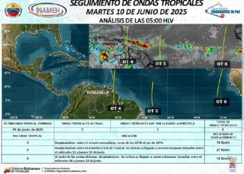 Inameh: Onda tropical 4 se desplaza por el oriente del país