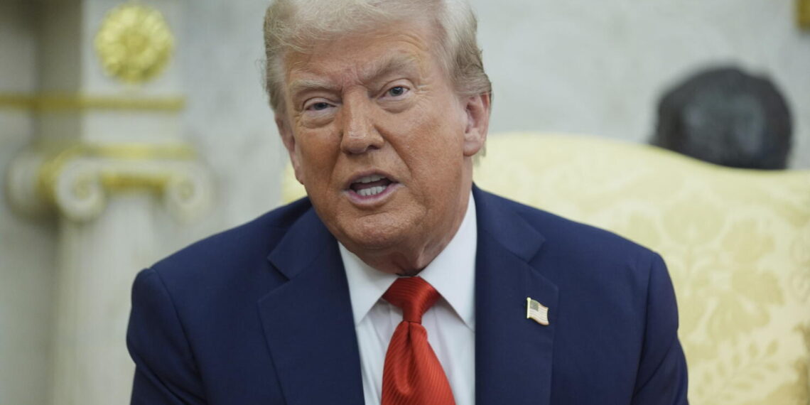 El presidente estadounidense Donald Trump en la Oficina Oval en la Casa Blanca en Washington el 3 de septiembre del 2025. (AP foto/Evan Vucci)
